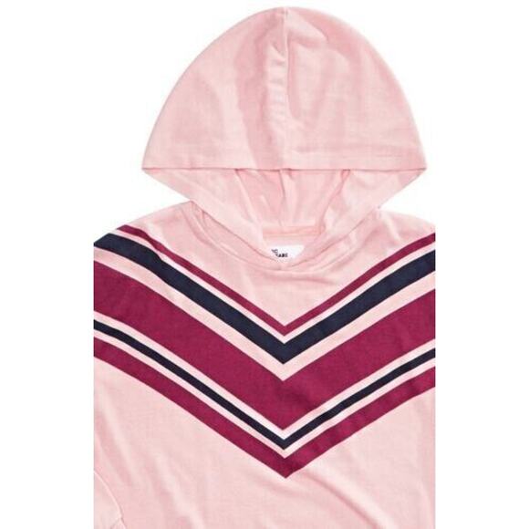 Epic Threads Big Girls Chevron-Print Pink Hoodie Pullover Top Size Small (S) - Picture 2 of 5